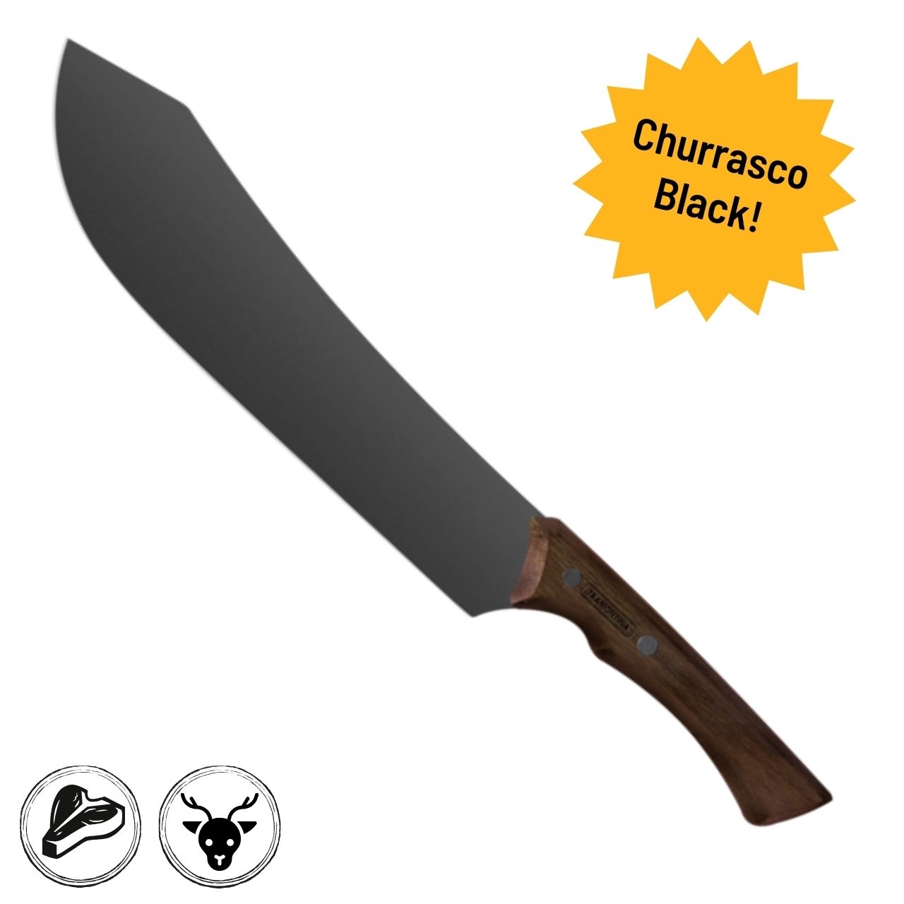 Tramontina Black Churrasco Fleisch Messer 25 cm