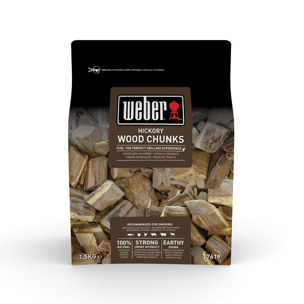 Weber Wood Chunks - Fire spice Holzstücke aus Hickoryholz, 1,5 kg