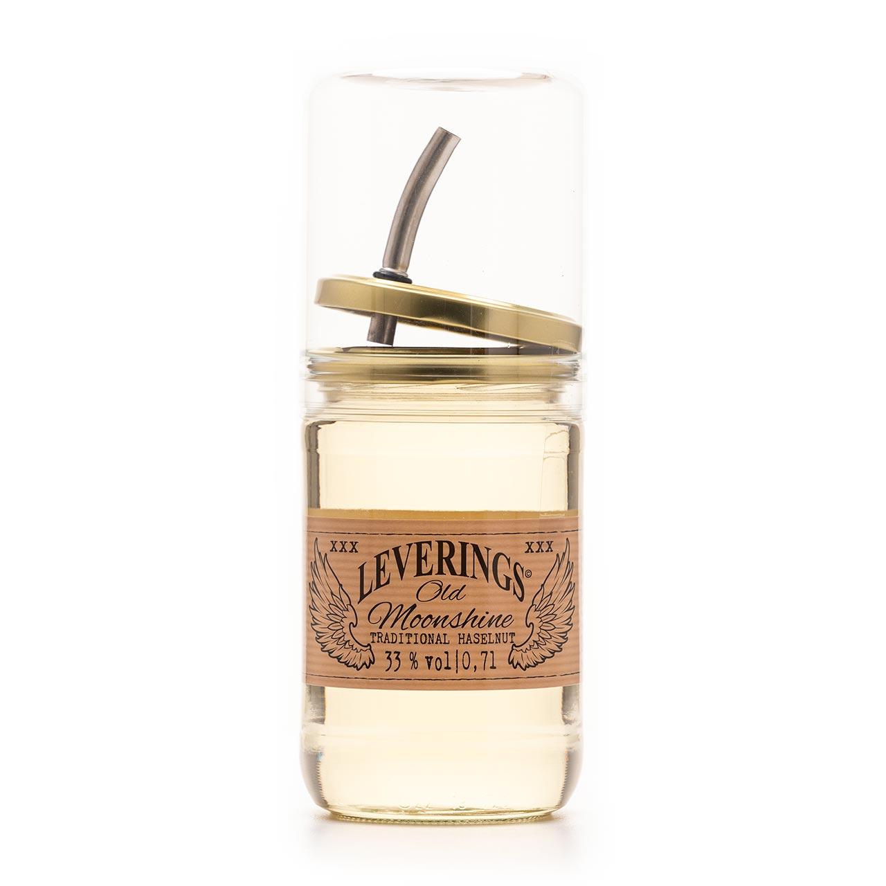Leverings Old Moonshine - Traditional Hazelnut 33 % Vol., 0,7 Liter