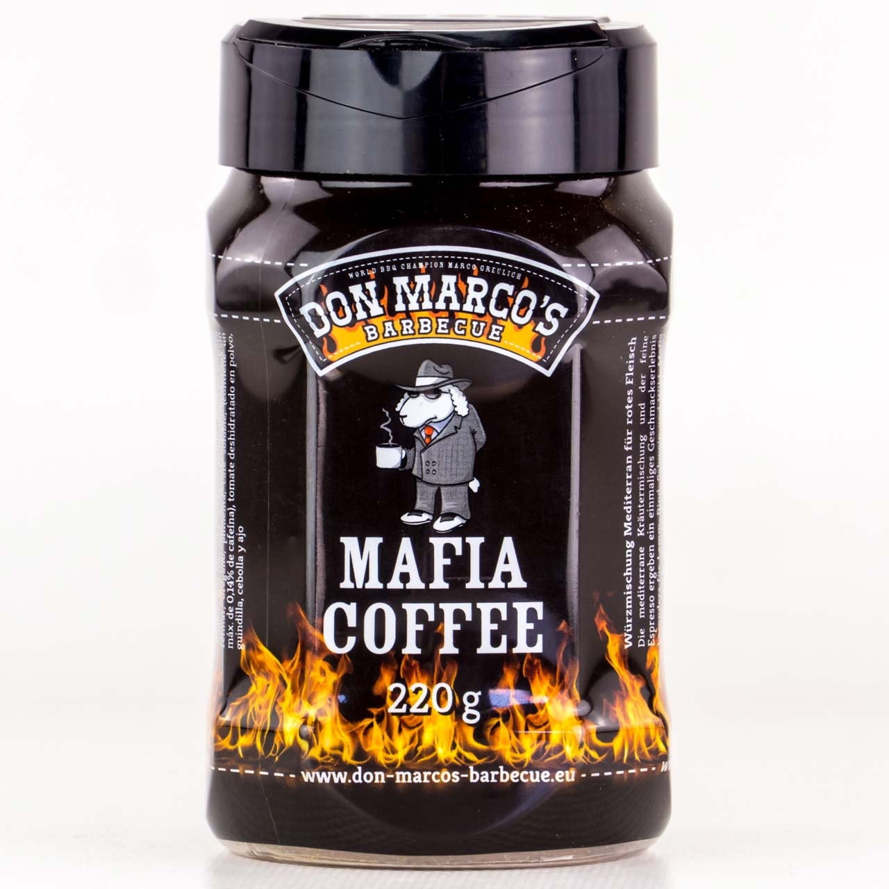Don Marco's Mafia Coffee Rub, 220 g Streuer