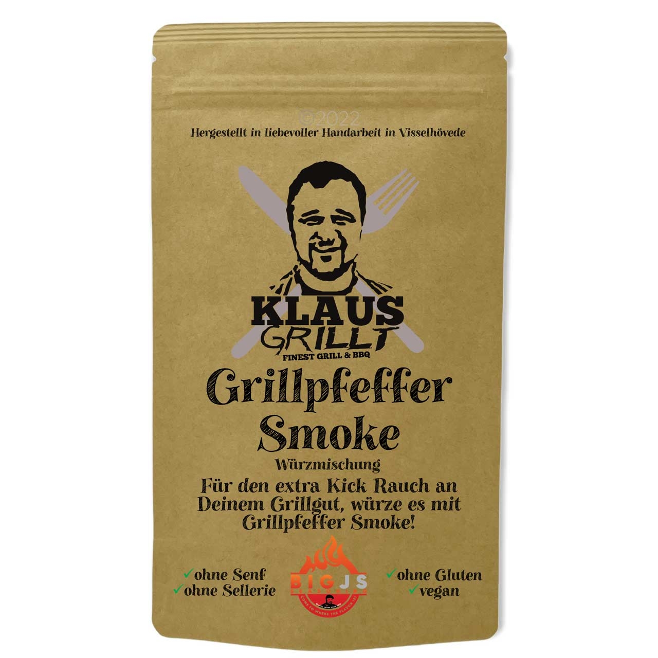 Klaus Grillt Grillpfeffer Smoke, 100 g Streuer